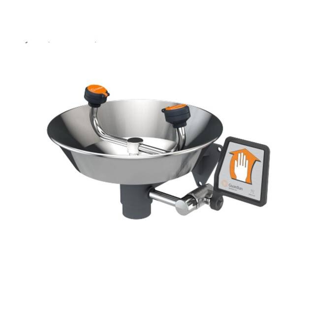 G1814 Deck-Mounted Eyewash Station – Stainless Steel Bowl