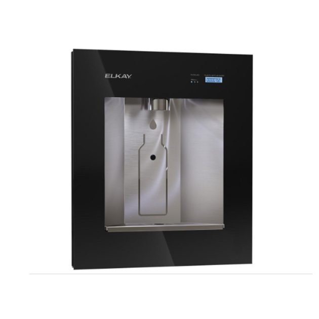 Elkay LBWD2C00BKC ezH2O Liv® Pro In-Wall Filtered Water Dispenser – Non-Refrigerated, 220–240V, Midnight Black