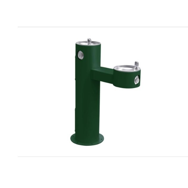 Elkay LK4420FRK Outdoor Bi-Level Pedestal Fountain – Non-Filtered, Non-Refrigerated, Freeze-Resistant