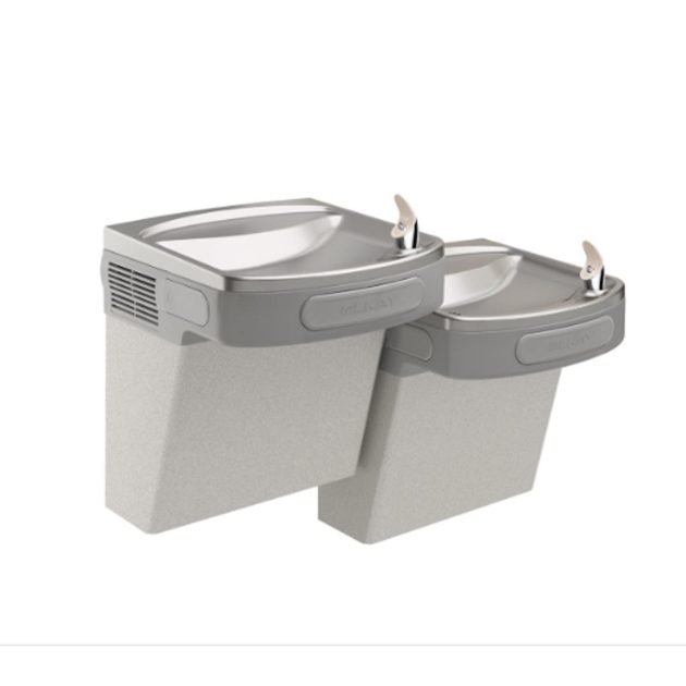 Elkay LZSTL8S2JOC Bi-Level ADA Wall-Mounted Water Cooler – Filtered, Refrigerated, 220V, Stainless Steel