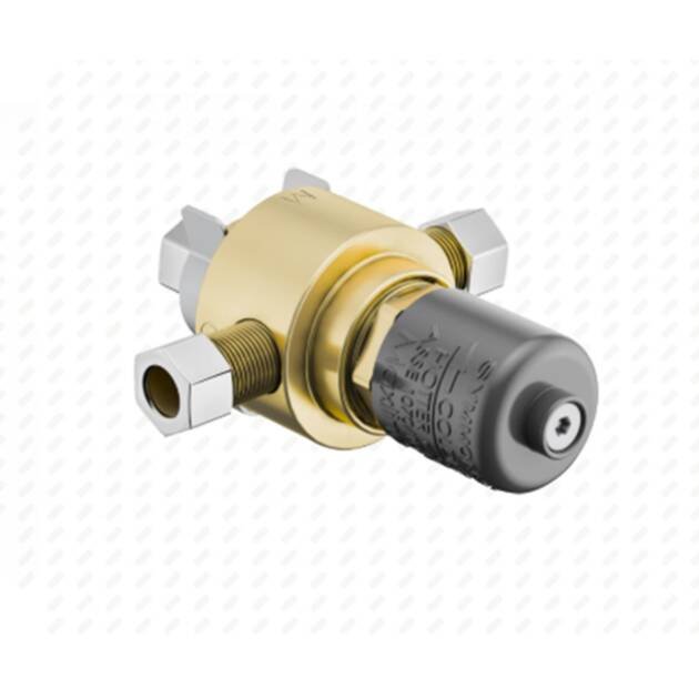 High-Efficiency Solid Brass Tempering Valve for Low-Flow Systems