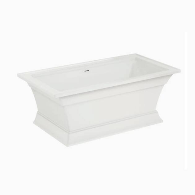 Town Square® S 68 x 36-Inch Freestanding Bathtub Center Drain With Integrated Overflow