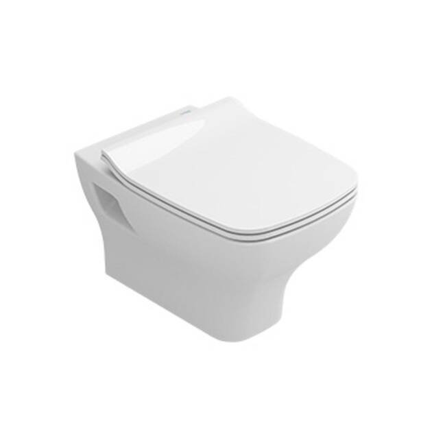 Wall-Mounted Rimless Toilet 53 H/O – Compact, Hygienic, and Space-Saving