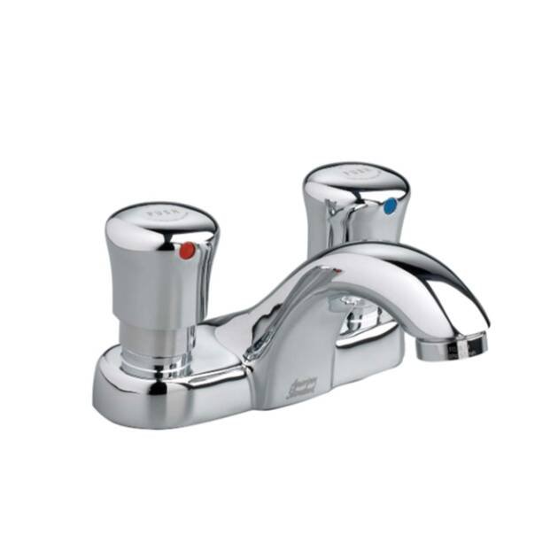 Metering 4-Inch Centerset 2-Handle Faucet – 1.0 gpm/3.8 Lpf
