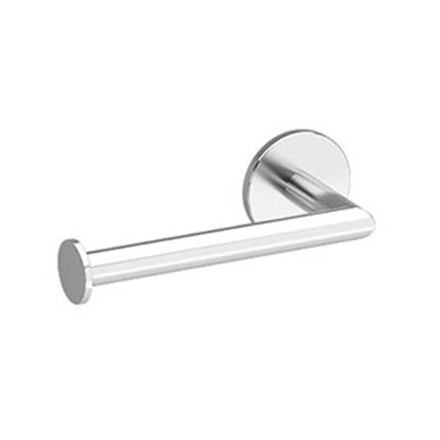 KIN ROUND Left Toilet Roll Holder – Wall-Mounted, Chrome Finish