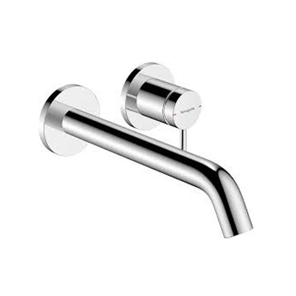 Tecturis S Wall-Mounted Basin Mixer – 22.5 cm Spout, Chrome