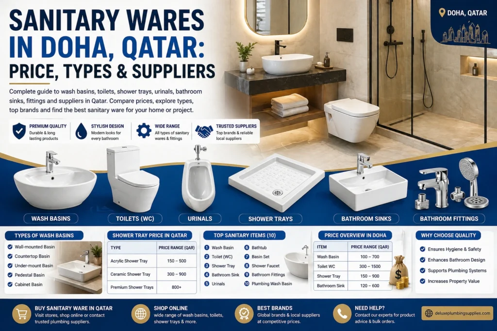 Sanitary Ware Suppliers in Qatar Wholesale, Premium & Bulk Supply Guide