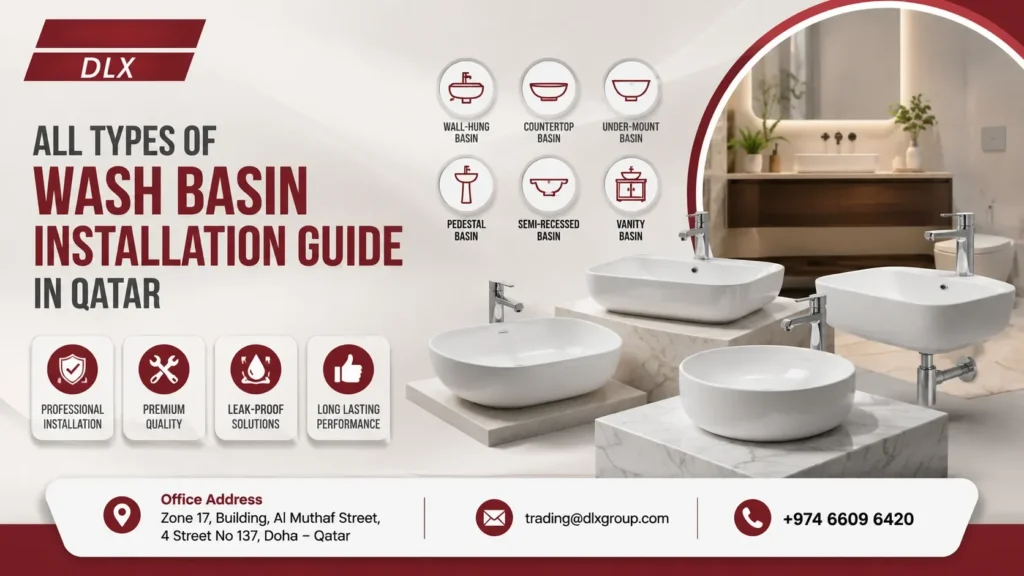 All Types of Wash Basin Installation Guide in Qatar 2026