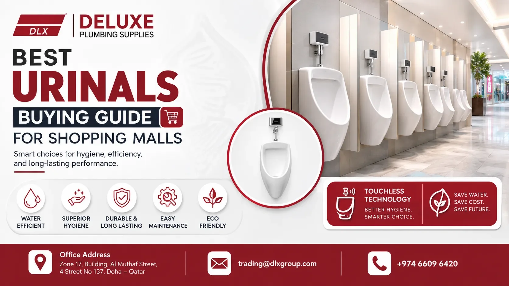 Best Urinals Buying Guide for Shopping Malls in Qatar 2026