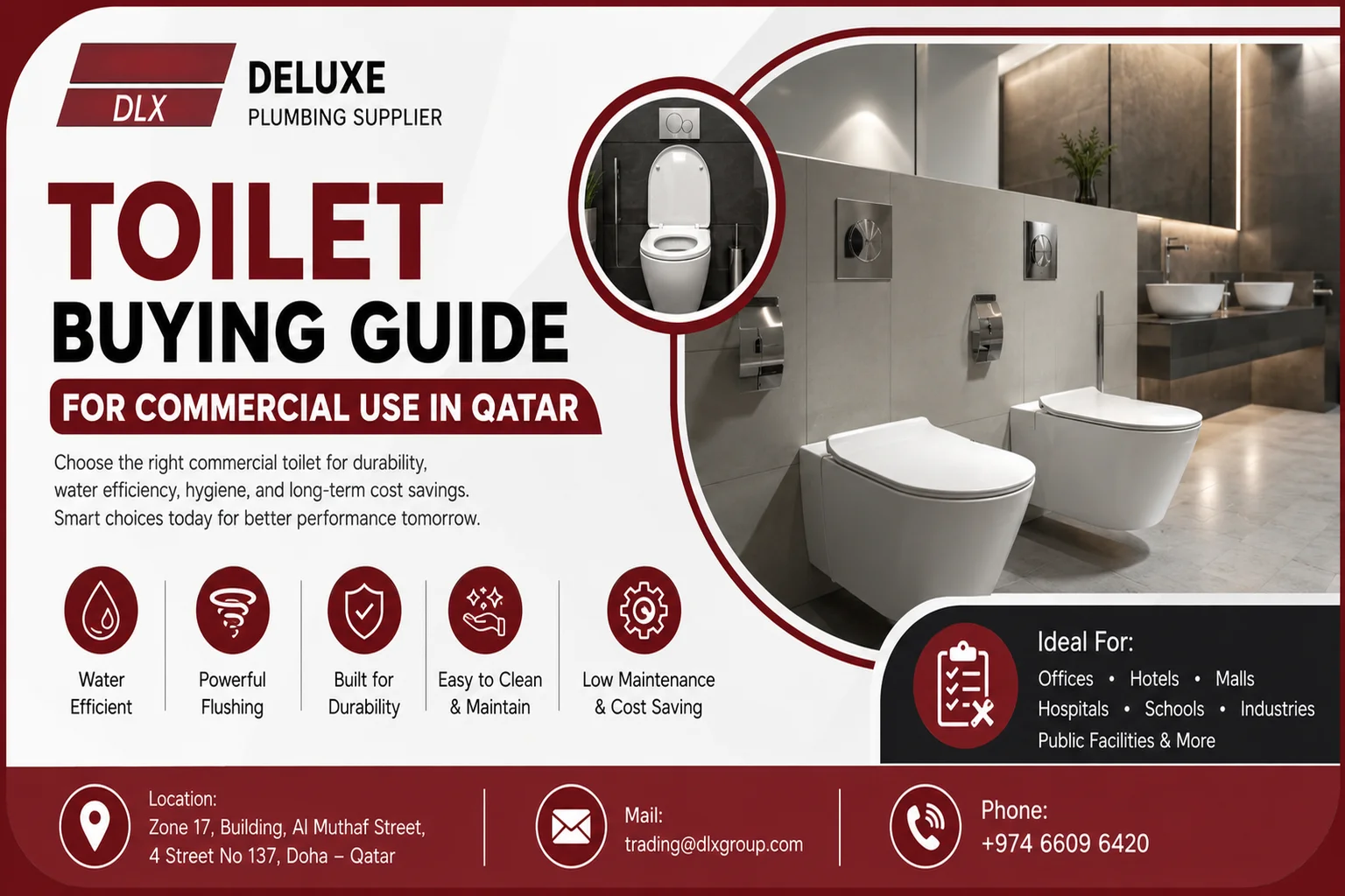 Toilet Buying Guide for Commercial Use in Qatar in 2026