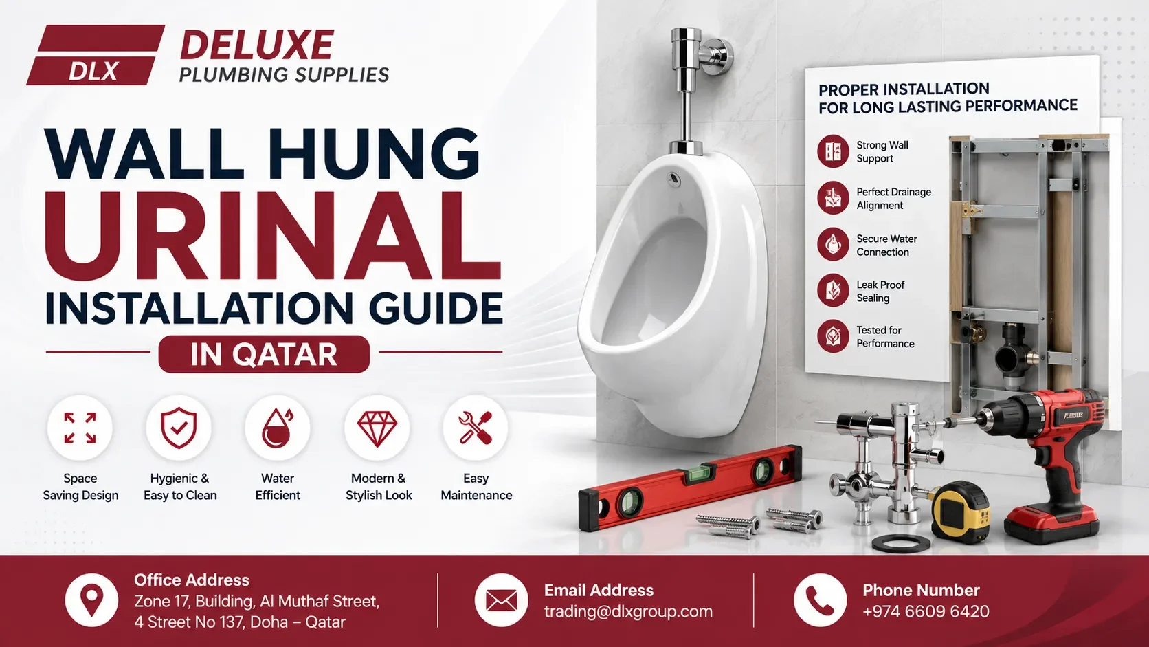 Wall-Hung Urinal Installation Guide in Qatar 2026