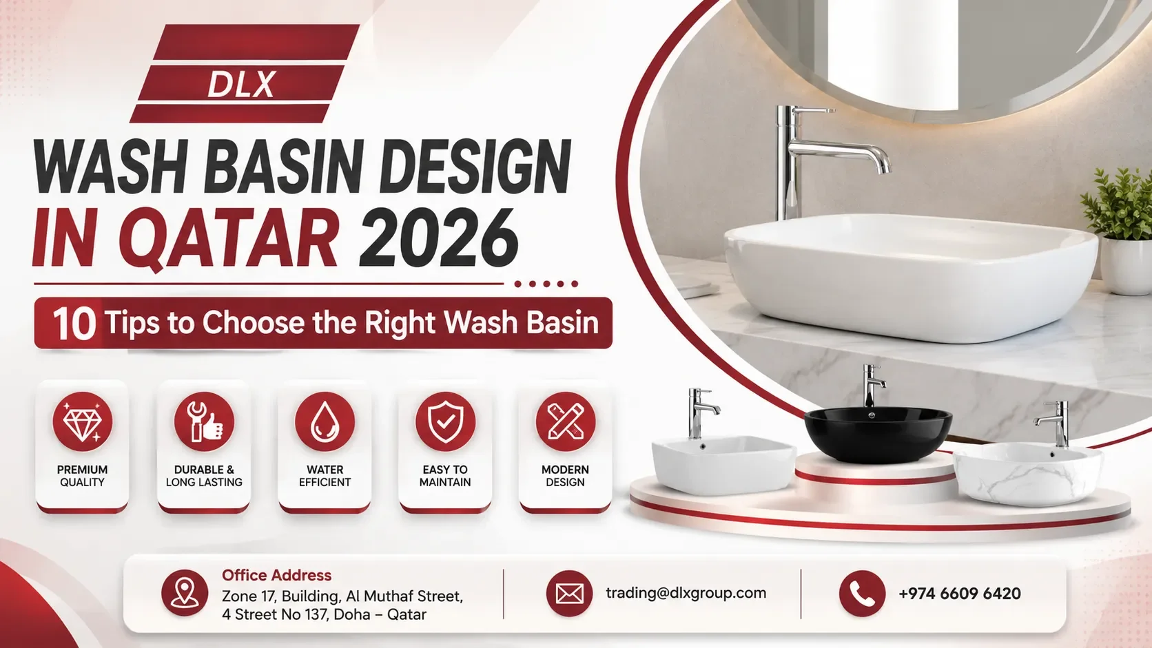 Wash Basin Design in Qatar 2026: 10 Tips to Choose the Right Wash Basin