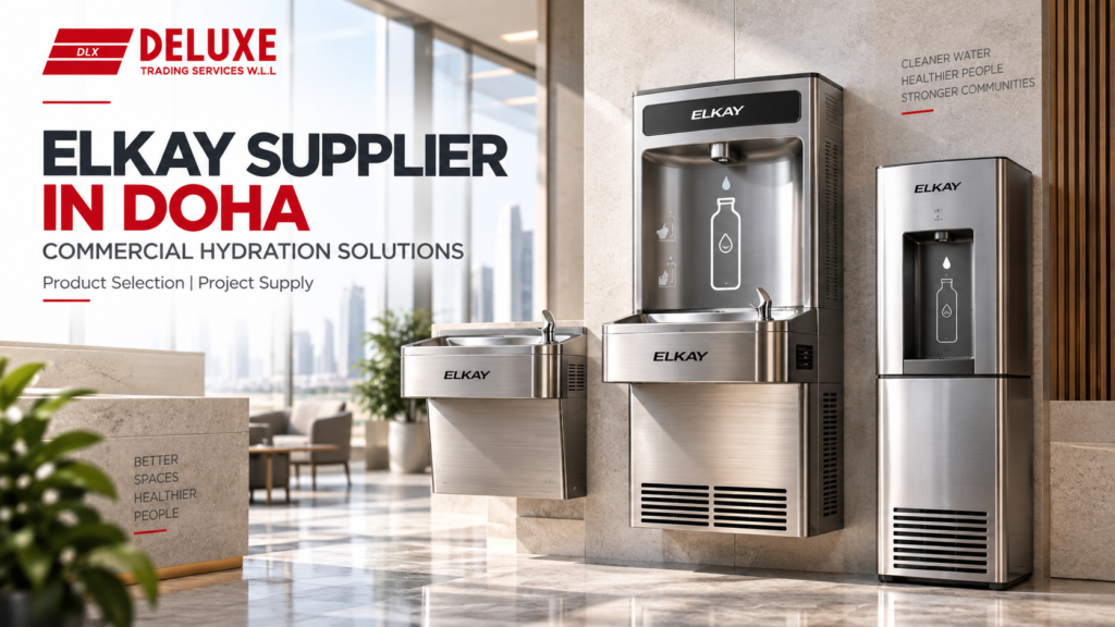 Elkay drinking-water products including bottle filling stations, drinking fountains and water coolers for commercial projects in Doha