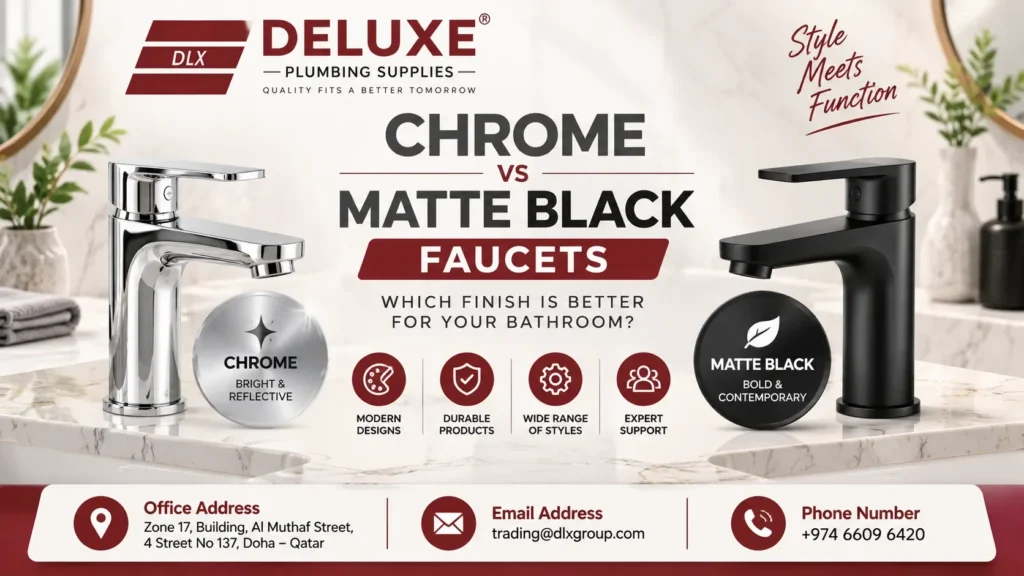 Chrome vs Matte Black Faucets: Which Finish Is Better for Your Bathroom