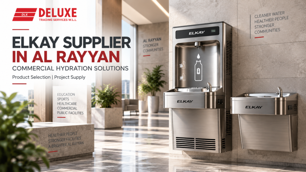 Elkay bottle filling stations for education, sports, healthcare, commercial and public facilities in Al Rayyan