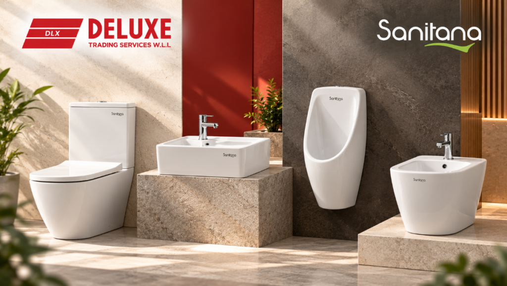 Sanitana sanitary ware products including toilets, washbasins, urinals and bidets in Qatar