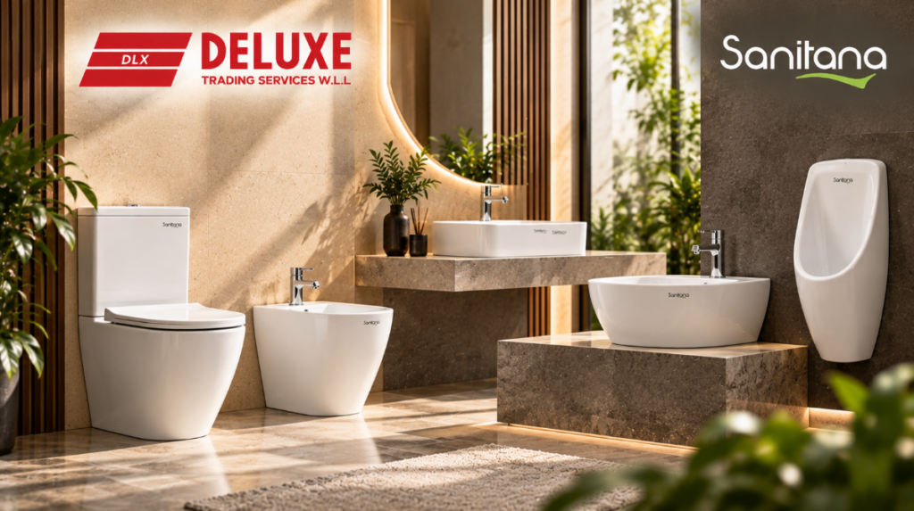 Sanitana sanitary ware products for residential and commercial projects in Qatar