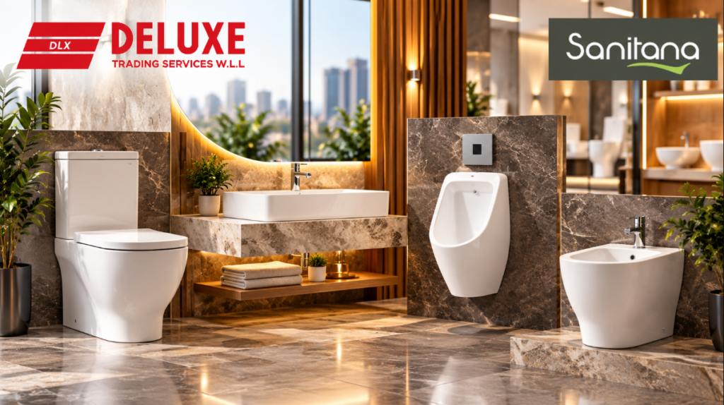 Sanitana supplier Qatar for sanitary ware sourcing, including toilets, washbasins, urinals and bidets for commercial and construction projects.