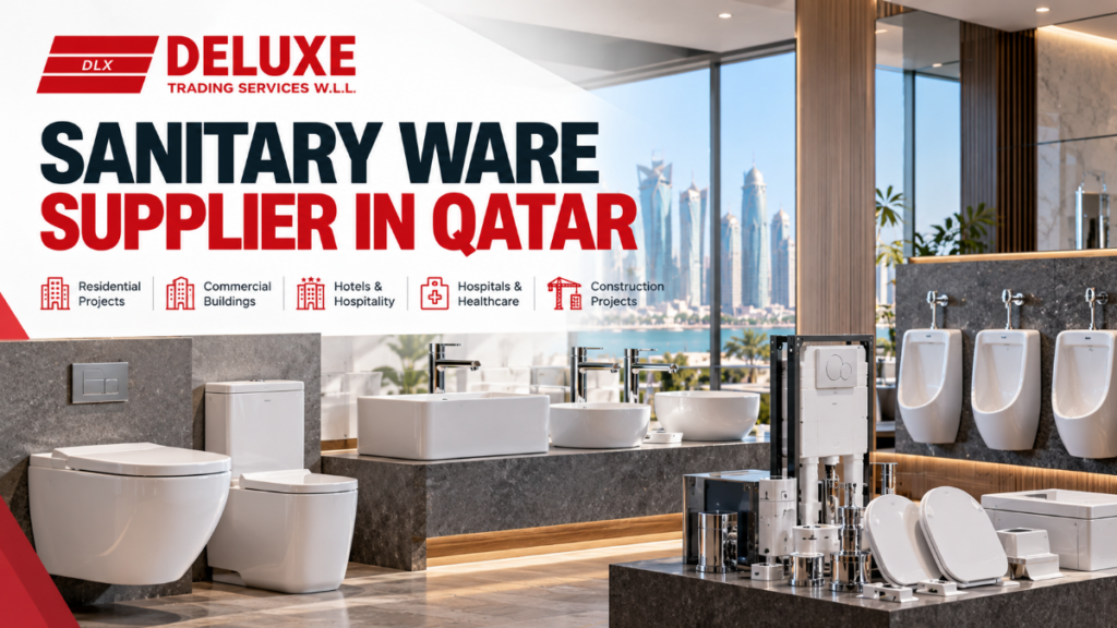 Sanitary ware supplier in Qatar providing toilets, washbasins, urinals and bathroom fixtures for residential and commercial projects.